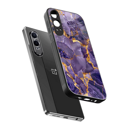 Royal Amethyst sleek oneplus nord ce 4 lite cover with tempered glass back and TPU edges