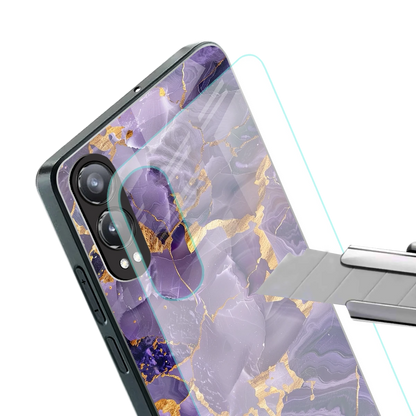 Royal Amethyst stylish phone case for oneplus nord ce 4 lite | glossy glass and slim fit