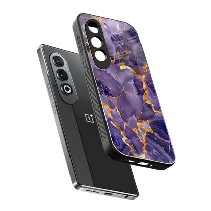 Royal Amethyst sleek oneplus nord ce 4 cover with tempered glass back and TPU edges