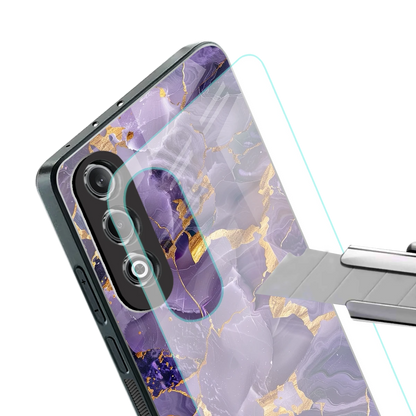 Royal Amethyst stylish phone case for oneplus nord ce 4 | glossy glass and slim fit