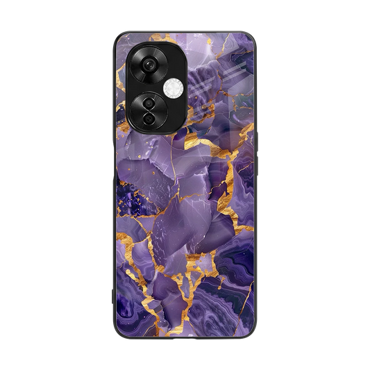 Royal Amethyst back phone cover | glass case for oneplus nord ce 3 lite