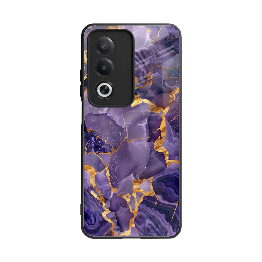 Royal Amethyst back phone cover | glass case for oppo a3 pro