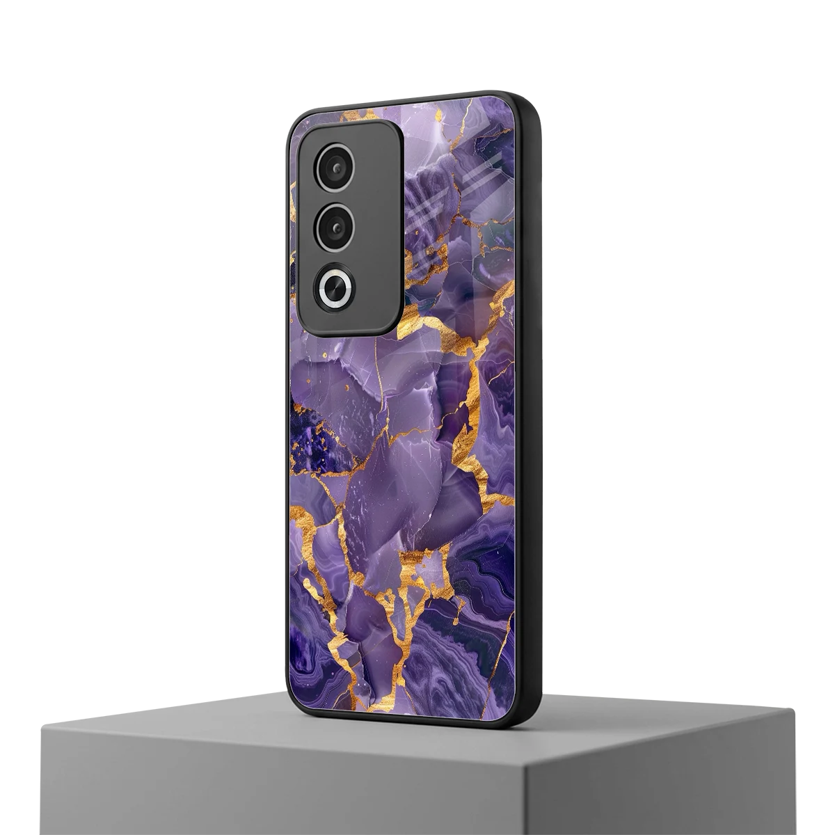 Royal Amethyst oppo a3 pro mobile cover | shockproof glass phone case