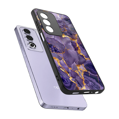 Royal Amethyst sleek oppo a3 pro cover with tempered glass back and TPU edges