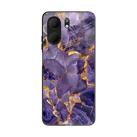 Royal Amethyst back phone cover | glass case for oppo a5x 5g