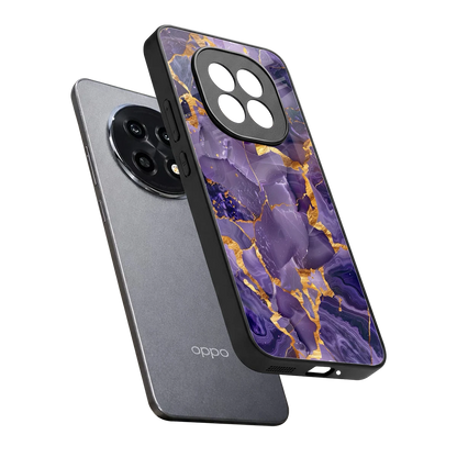 Royal Amethyst sleek oppo f29 pro 5g cover with tempered glass back and TPU edges