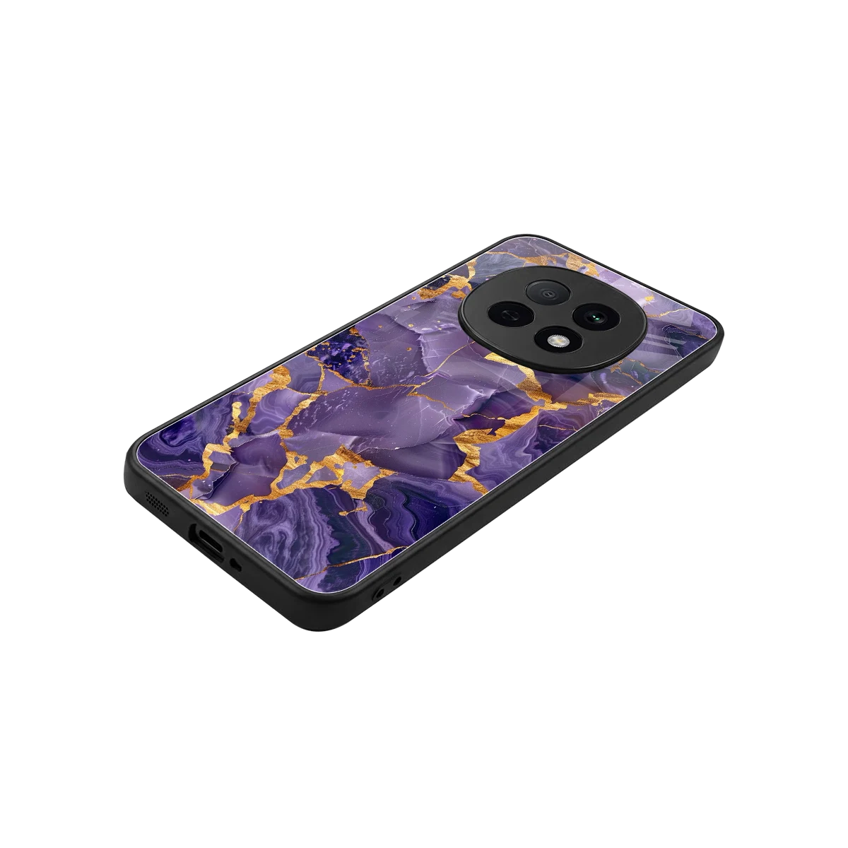 Royal Amethyst stylish phone case for oppo f29 pro 5g | glossy glass and slim fit