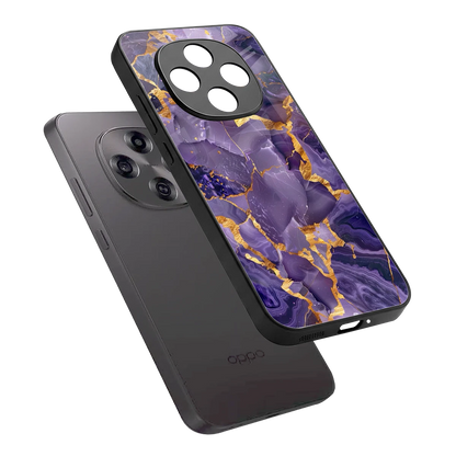 Royal Amethyst sleek oppo f31 pro 5g cover with tempered glass back and TPU edges