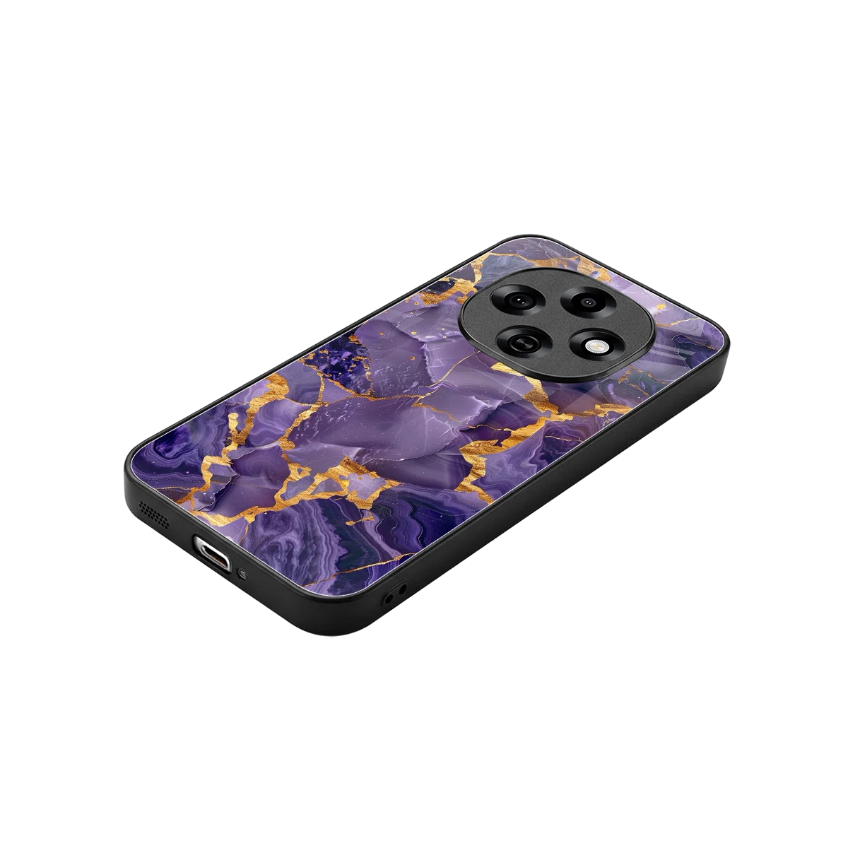Royal Amethyst stylish phone case for oppo f31 pro 5g | glossy glass and slim fit