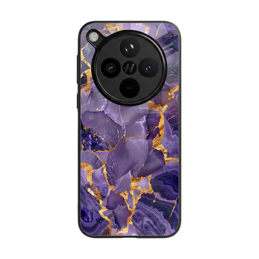 Royal Amethyst back phone cover | glass case for oppo find x8