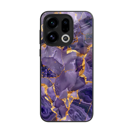 Royal Amethyst back phone cover | glass case for oppo find x9