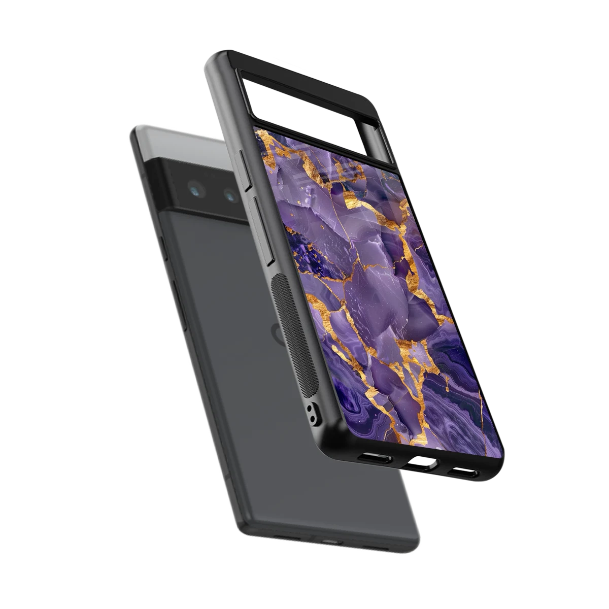 Royal Amethyst sleek google pixel 6 pro cover with tempered glass back and TPU edges