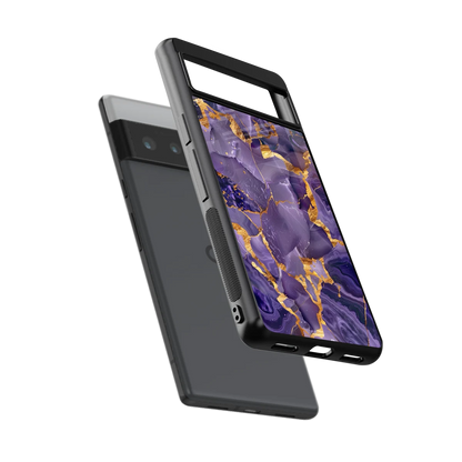 Royal Amethyst sleek google pixel 6 pro cover with tempered glass back and TPU edges