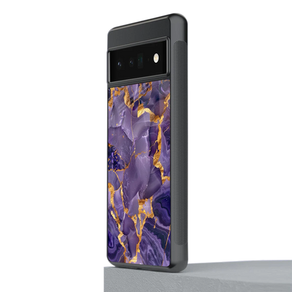 Royal Amethyst stylish phone case for google pixel 6 pro | glossy glass and slim fit