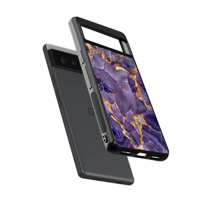 Royal Amethyst sleek google pixel 6 cover with tempered glass back and TPU edges