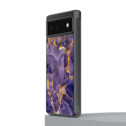 Royal Amethyst stylish phone case for google pixel 6 | glossy glass and slim fit