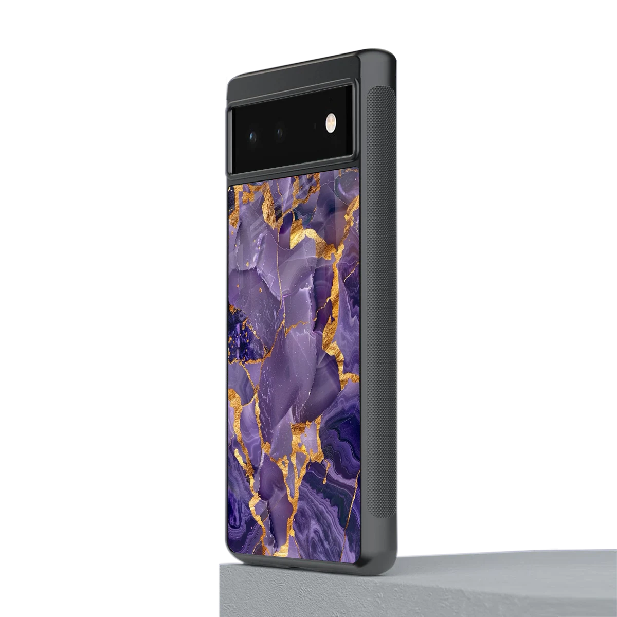 Royal Amethyst stylish phone case for google pixel 6a | glossy glass and slim fit