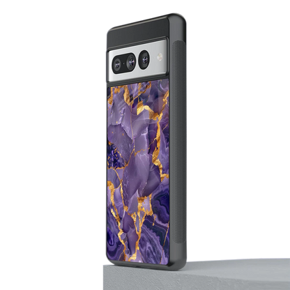 Royal Amethyst stylish phone case for google pixel 7 pro | glossy glass and slim fit