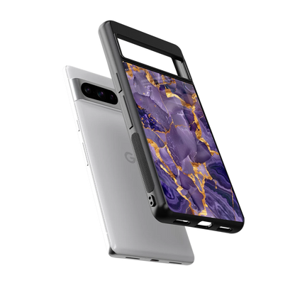 Royal Amethyst sleek google pixel 8 pro cover with tempered glass back and TPU edges