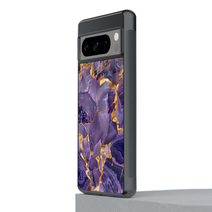 Royal Amethyst stylish phone case for google pixel 8 pro | glossy glass and slim fit