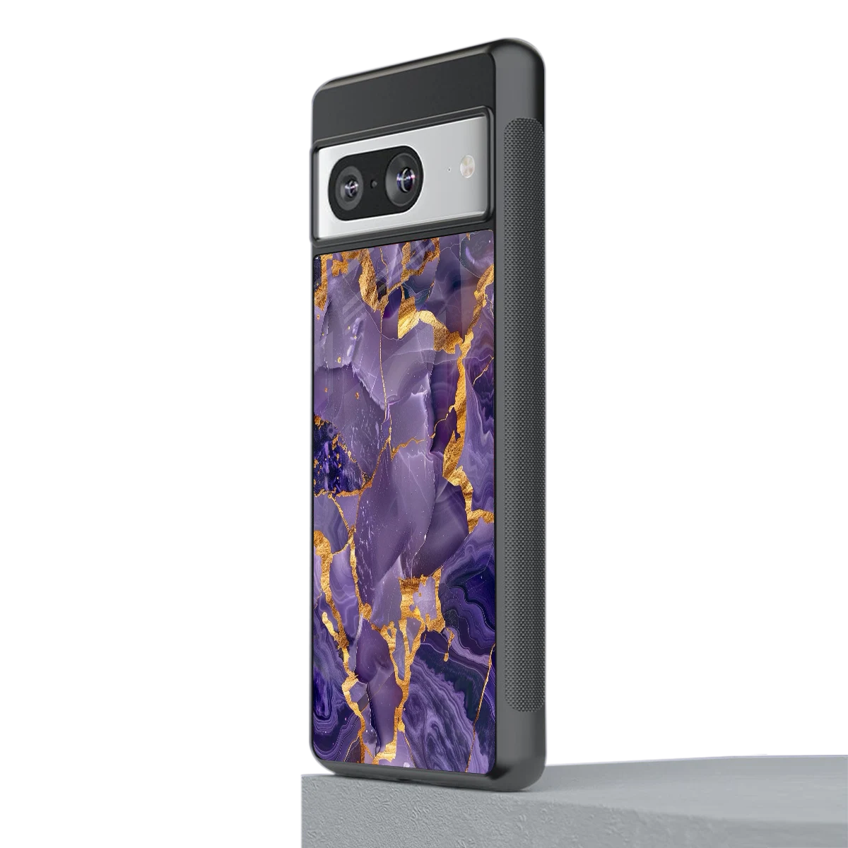Royal Amethyst stylish phone case for google pixel 8 | glossy glass and slim fit