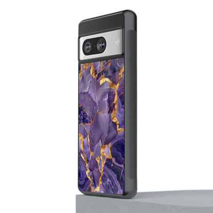 Royal Amethyst stylish phone case for google pixel 8 | glossy glass and slim fit