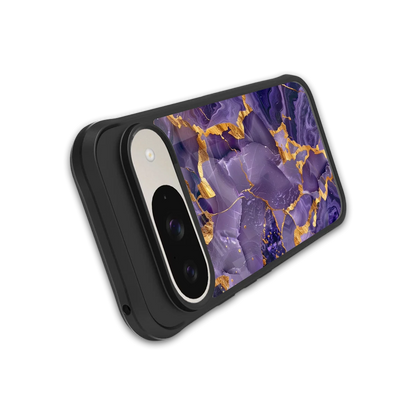 Royal Amethyst stylish phone case for google pixel 9 | glossy glass and slim fit