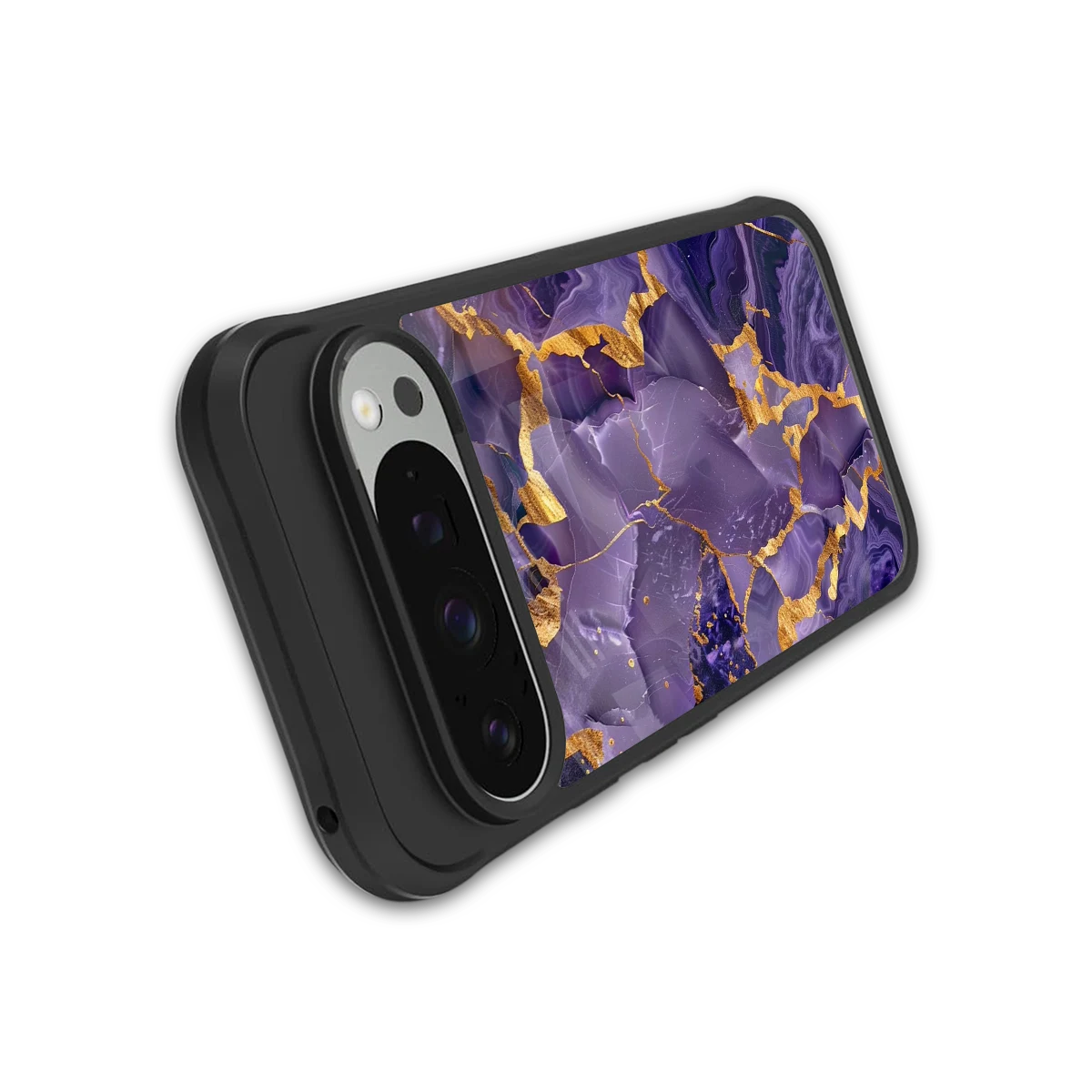 Royal Amethyst stylish phone case for google pixel 9 pro xl | glossy glass and slim fit