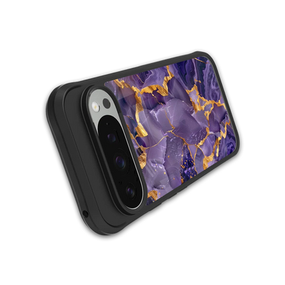 Royal Amethyst stylish phone case for google pixel 9 pro xl | glossy glass and slim fit