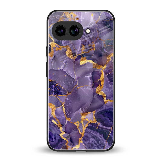 Royal Amethyst back phone cover | glass case for google pixel 9a