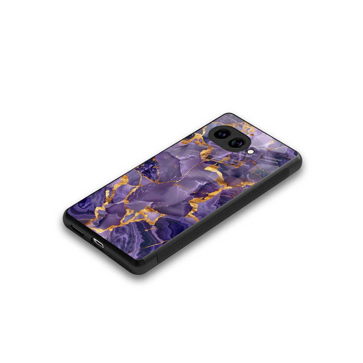 Royal Amethyst stylish phone case for google pixel 9a | glossy glass and slim fit
