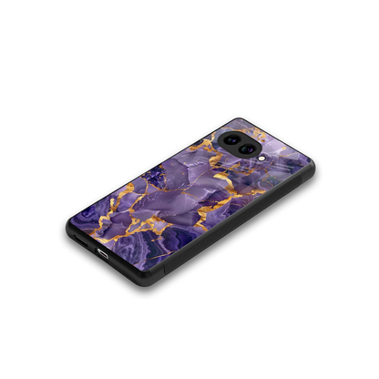 Royal Amethyst stylish phone case for google pixel 9a | glossy glass and slim fit