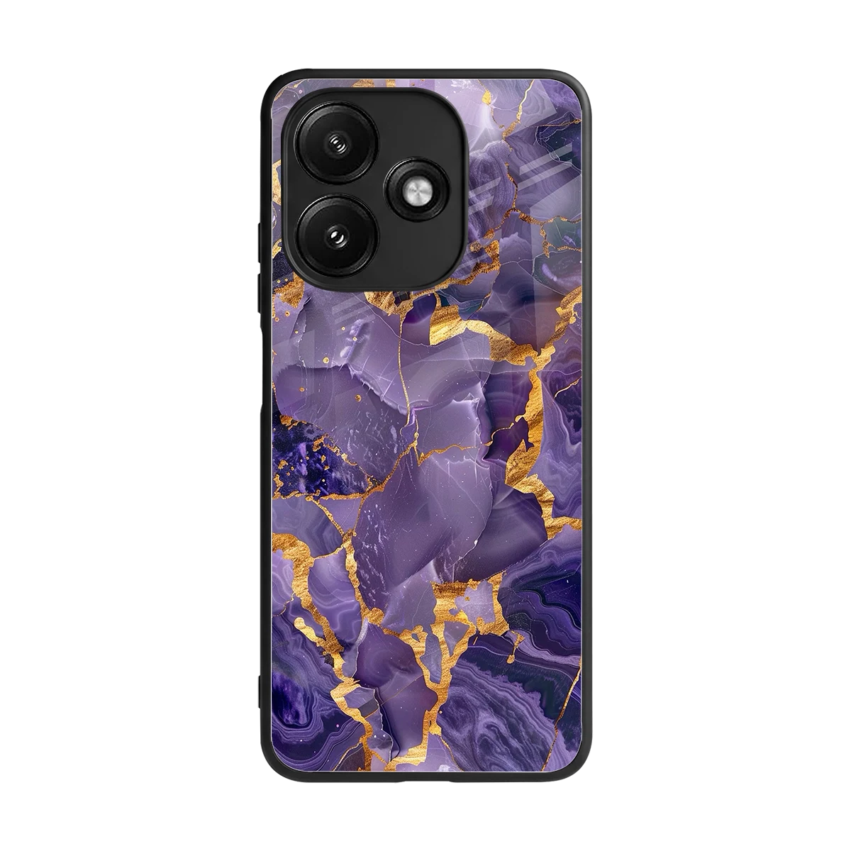 Royal Amethyst back phone cover | glass case for redmi 12 5g