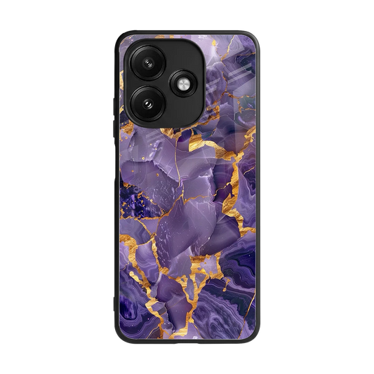 Royal Amethyst back phone cover | glass case for redmi 12 5g