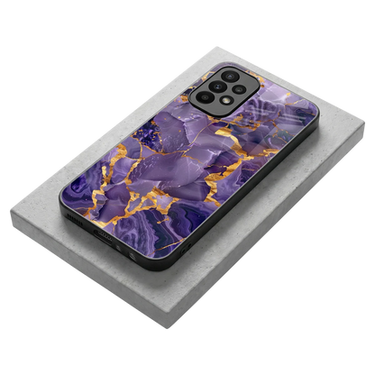 Royal Amethyst stylish phone case for samsung galaxy a23 | glossy glass and slim fit