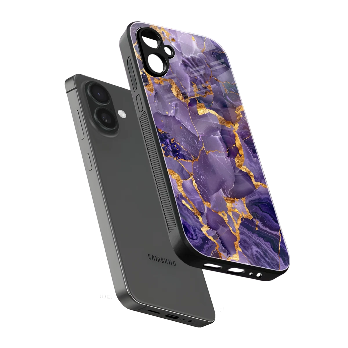 Royal Amethyst sleek samsung galaxy a06 5g cover with tempered glass back and TPU edges