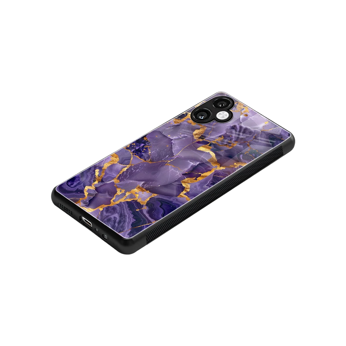 Royal Amethyst stylish phone case for samsung galaxy a06 5g | glossy glass and slim fit