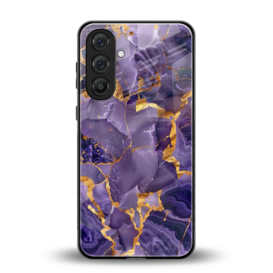 Royal Amethyst back phone cover | glass case for samsung galaxy m36 5g