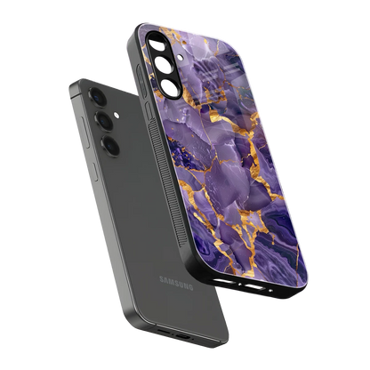 Royal Amethyst sleek samsung galaxy a55 5g cover with tempered glass back and TPU edges