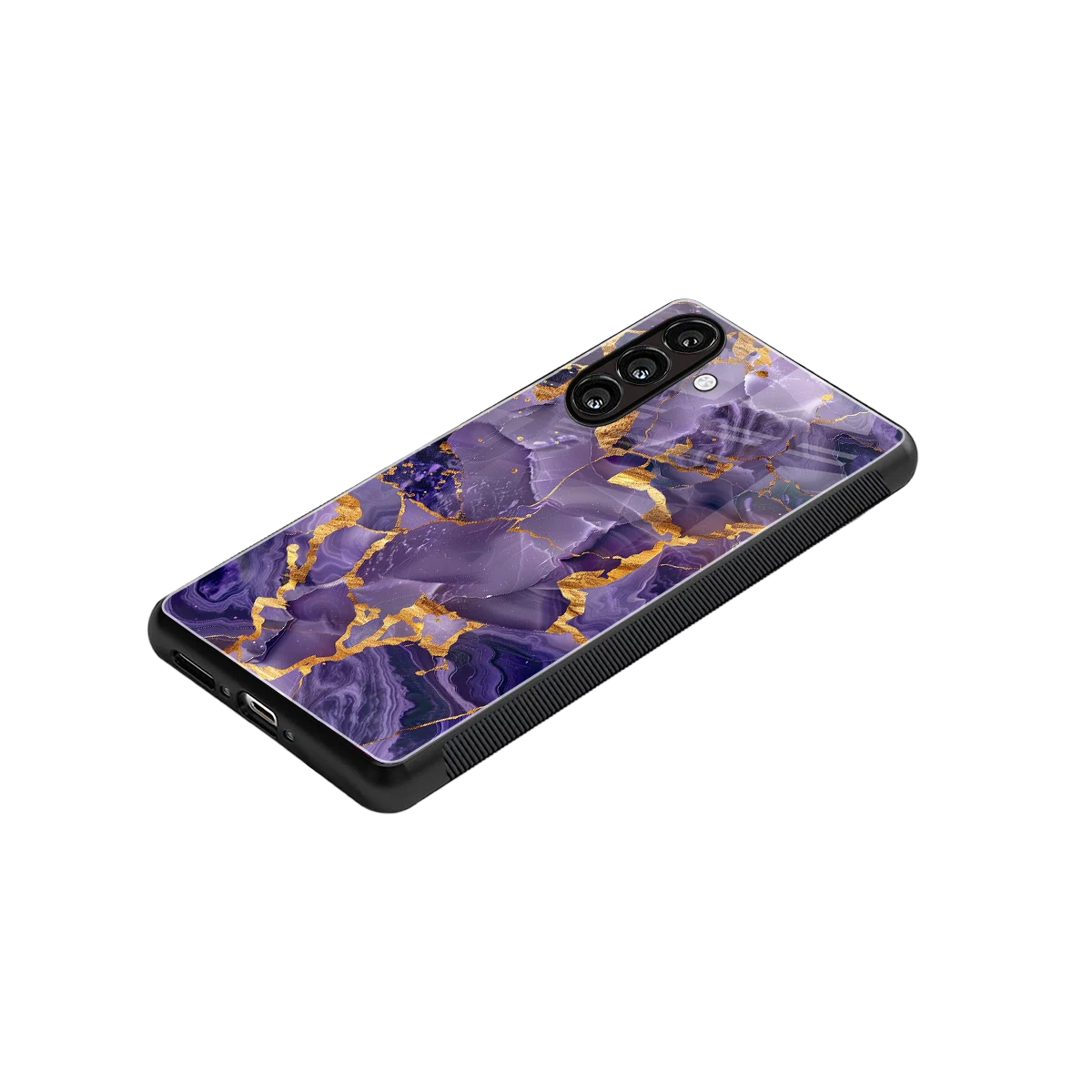 Royal Amethyst stylish phone case for samsung galaxy a37 5g | glossy glass and slim fit