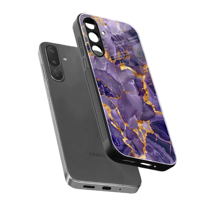 Royal Amethyst sleek samsung galaxy m36 5g cover with tempered glass back and TPU edges
