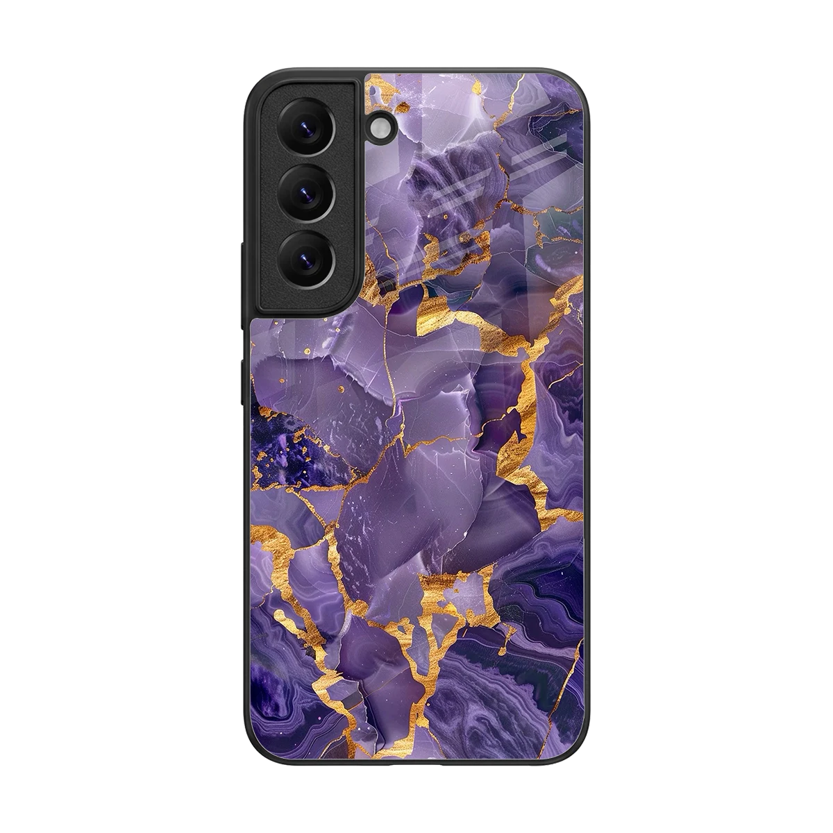 Royal Amethyst back phone cover | glass case for samsung galaxy s22