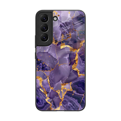 Royal Amethyst back phone cover | glass case for samsung galaxy s22