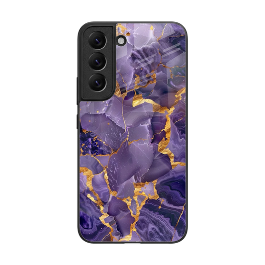 Royal Amethyst back phone cover | glass case for samsung galaxy s22