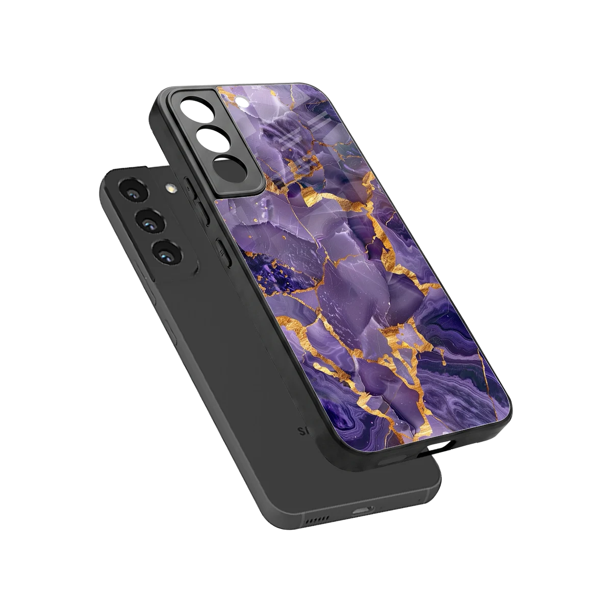 Royal Amethyst sleek samsung galaxy s22 cover with tempered glass back and TPU edges