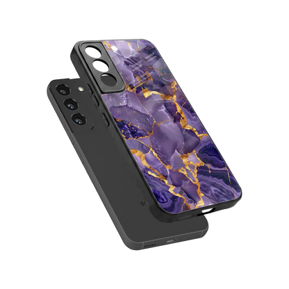 Royal Amethyst sleek samsung galaxy s22 cover with tempered glass back and TPU edges