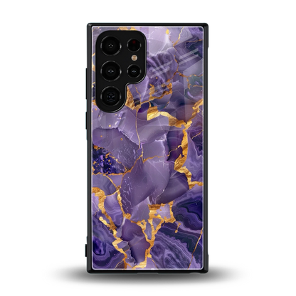 Royal Amethyst back phone cover | glass case for samsung galaxy s24 ultra