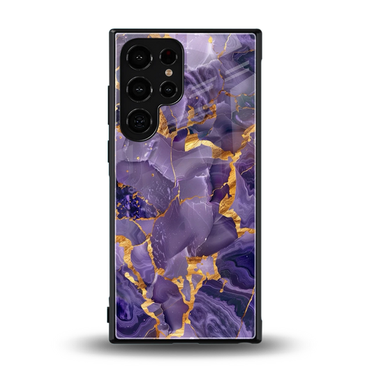 Royal Amethyst back phone cover | glass case for samsung galaxy s24 ultra
