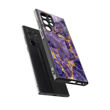 Royal Amethyst sleek samsung galaxy s24 ultra cover with tempered glass back and TPU edges