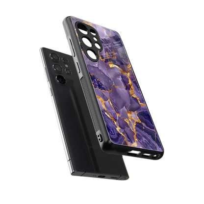 Royal Amethyst sleek samsung galaxy s25 ultra cover with tempered glass back and TPU edges